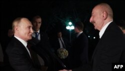 Rusya Cumhurbaşkanı Vladimir Putin ve Azerbaycan Cumhurbaşkanı İlham Aliyev