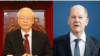 Tổng Bí thư Nguyễn Phú Trọng và Thủ tướng Đức Olaf Scholz. Photo TTXVN và Reuters.