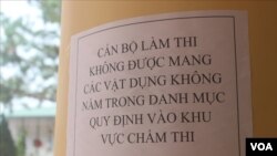 Một hình ảnh tại cuộc thi THPT ở Sơn La. (Hình: Báo Lao Động)