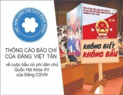 Ảnh minh họa thông cáo ngày 21/5/2021 của Việt Tân về cuộc bầu cử ở Việt Nam.