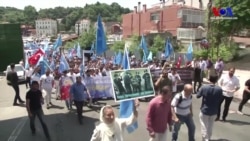 Çin Başkonsolosluğu Önünde Uygur Protestosu