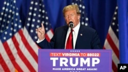 Trump Virginia'da destekçilerine seslendi