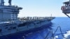 USS Nimitz được tiếp liệu tại Biển Đông. Hình minh họa.